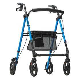 Rollator Walker for Seniors and Adult, Lightweight Aluminum Foldable Rolling Walker with Adjustable Seat and Handle